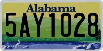 AL license plate 5AY1028