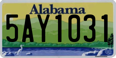 AL license plate 5AY1031