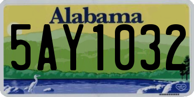 AL license plate 5AY1032