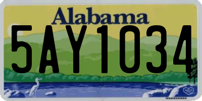 AL license plate 5AY1034