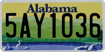 AL license plate 5AY1036