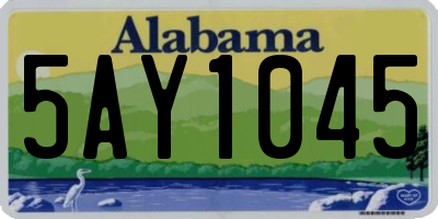 AL license plate 5AY1045
