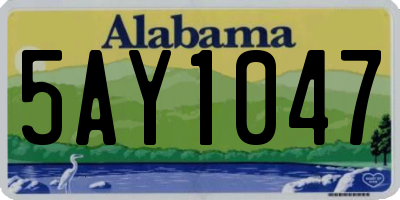 AL license plate 5AY1047