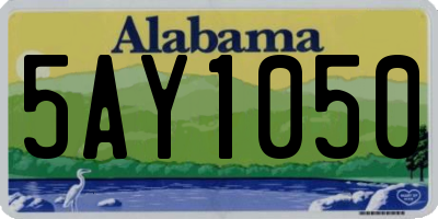 AL license plate 5AY1050