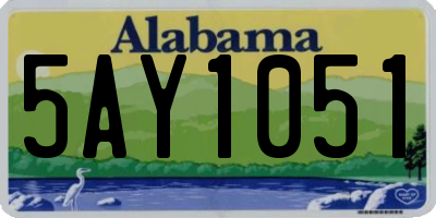 AL license plate 5AY1051
