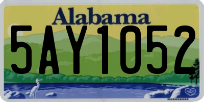 AL license plate 5AY1052