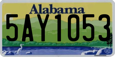 AL license plate 5AY1053