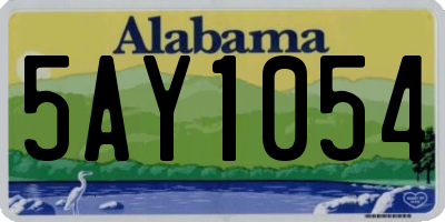 AL license plate 5AY1054