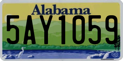 AL license plate 5AY1059
