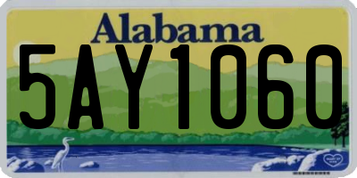 AL license plate 5AY1060