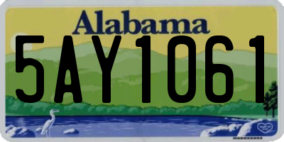 AL license plate 5AY1061