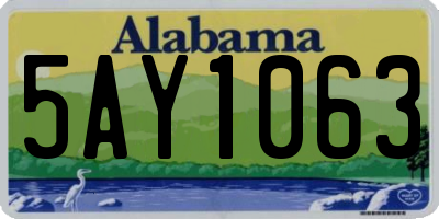 AL license plate 5AY1063