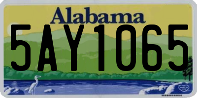 AL license plate 5AY1065