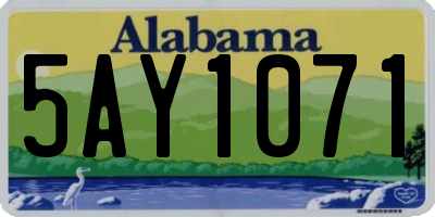 AL license plate 5AY1071