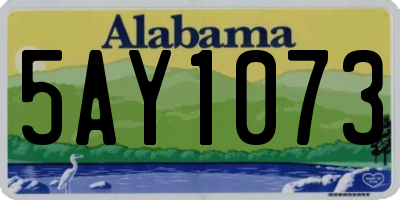 AL license plate 5AY1073