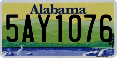 AL license plate 5AY1076