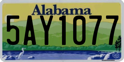 AL license plate 5AY1077