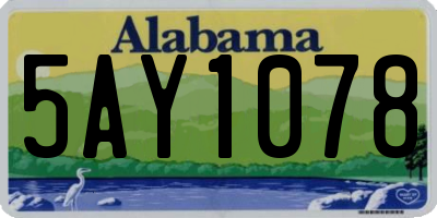 AL license plate 5AY1078