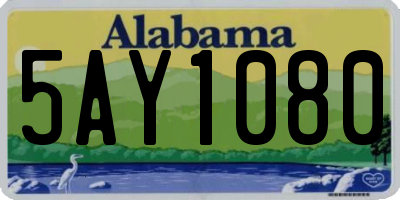 AL license plate 5AY1080