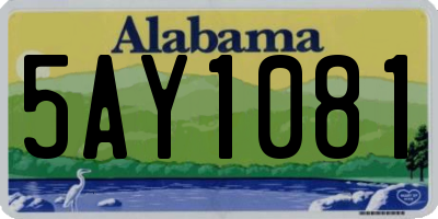 AL license plate 5AY1081