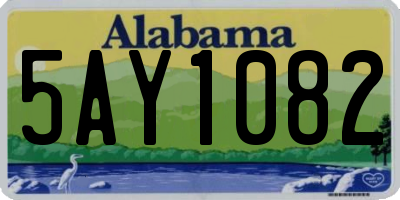 AL license plate 5AY1082
