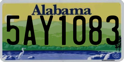 AL license plate 5AY1083