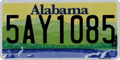 AL license plate 5AY1085