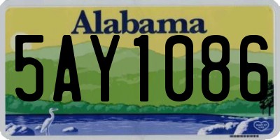 AL license plate 5AY1086