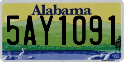 AL license plate 5AY1091