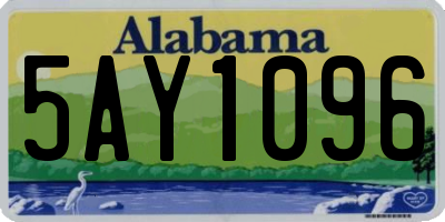 AL license plate 5AY1096