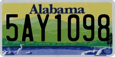 AL license plate 5AY1098