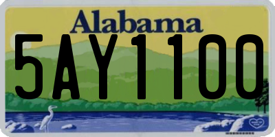 AL license plate 5AY1100