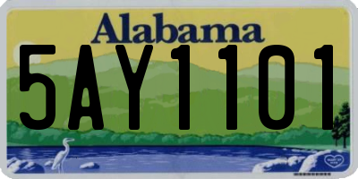 AL license plate 5AY1101