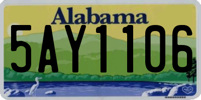 AL license plate 5AY1106