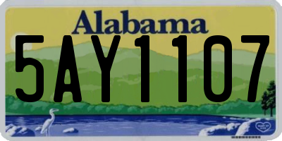 AL license plate 5AY1107