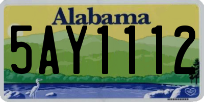 AL license plate 5AY1112