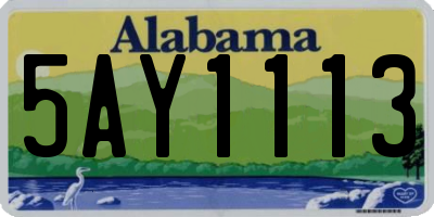 AL license plate 5AY1113