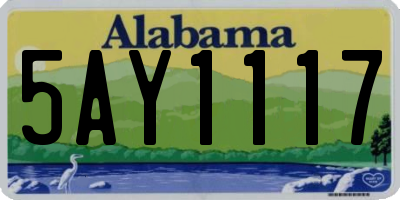 AL license plate 5AY1117