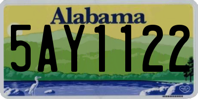 AL license plate 5AY1122