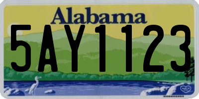 AL license plate 5AY1123
