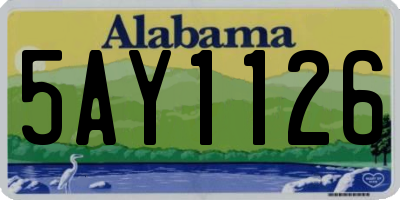 AL license plate 5AY1126