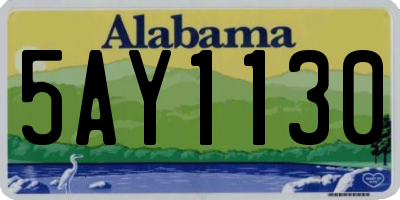 AL license plate 5AY1130