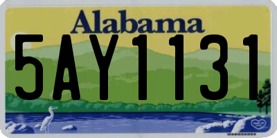 AL license plate 5AY1131