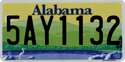 AL license plate 5AY1132