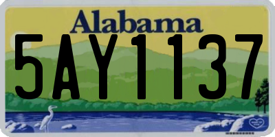 AL license plate 5AY1137