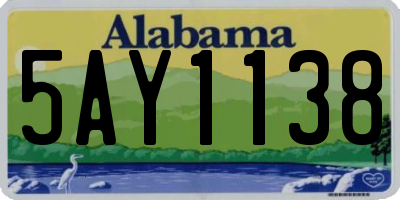 AL license plate 5AY1138