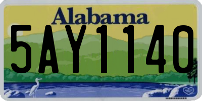 AL license plate 5AY1140