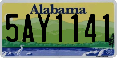 AL license plate 5AY1141