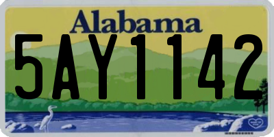 AL license plate 5AY1142