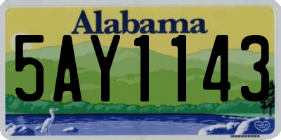 AL license plate 5AY1143